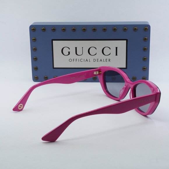 Gucci GG1638S 003 Cat Eye Sunglasses - Burgundy/Fuchsia